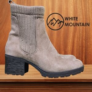 WHITE MOUNTAIN | BENJI HIGH ANKLE SWEATER KNIT CHELSEA BOOT